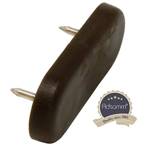 Adsamm Pattini plastica 18x44 mm 100 pezzi marroni chiodi