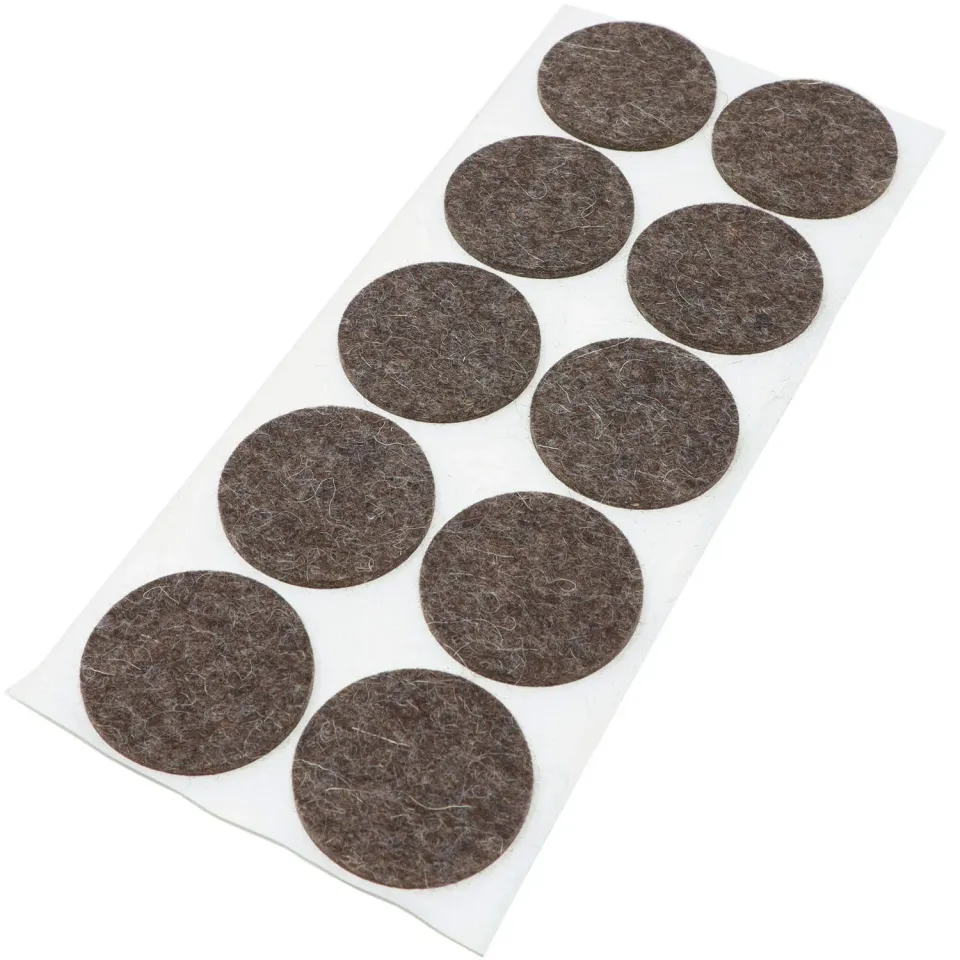 Adsamm Quality Feltrini Lana Ø45 mm Marroni 10 Pezzi 3 mm
