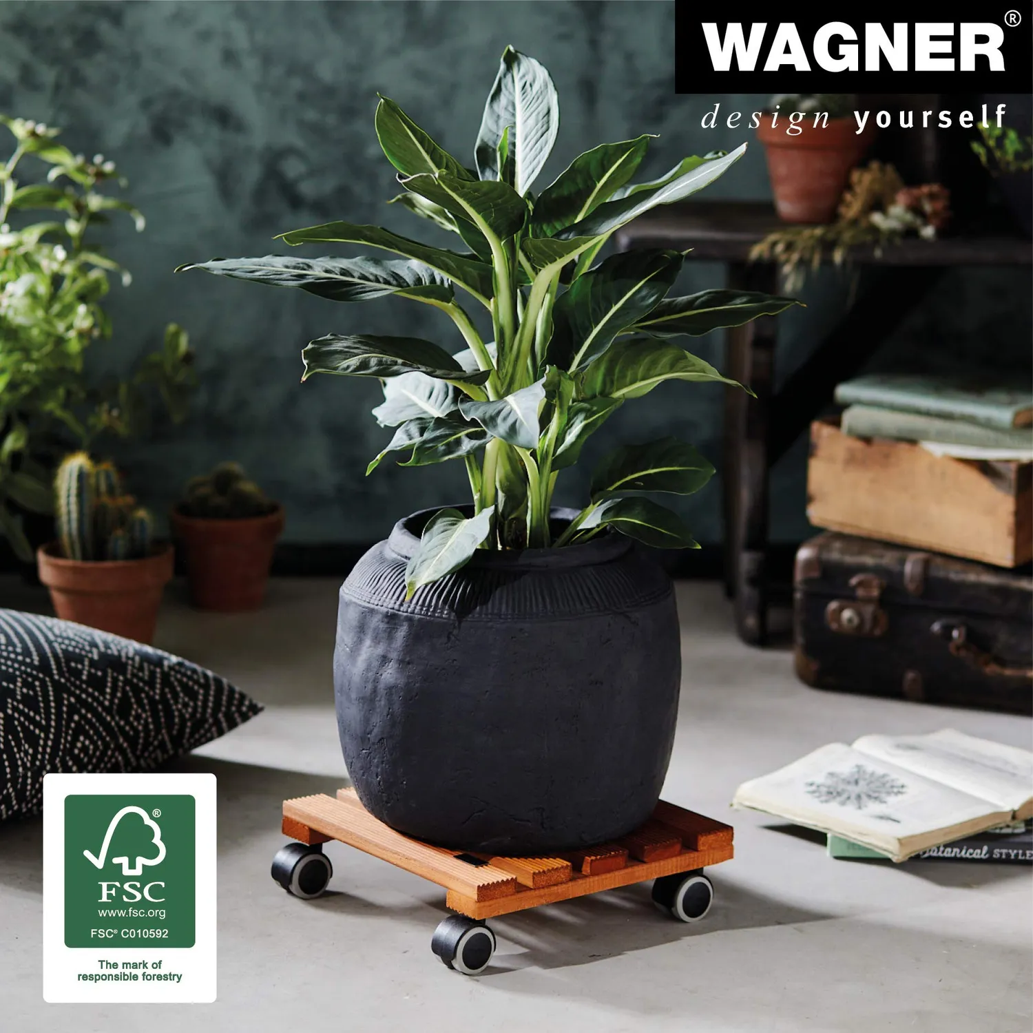 Wagner Country carrello piante 28x28 cm castagno 100 kg