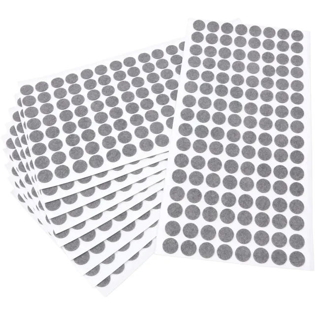 Adsamm Ultrasottili Ø 12 mm Feltrini Autoadesivi 1280 pz Grigi 1,5 mm