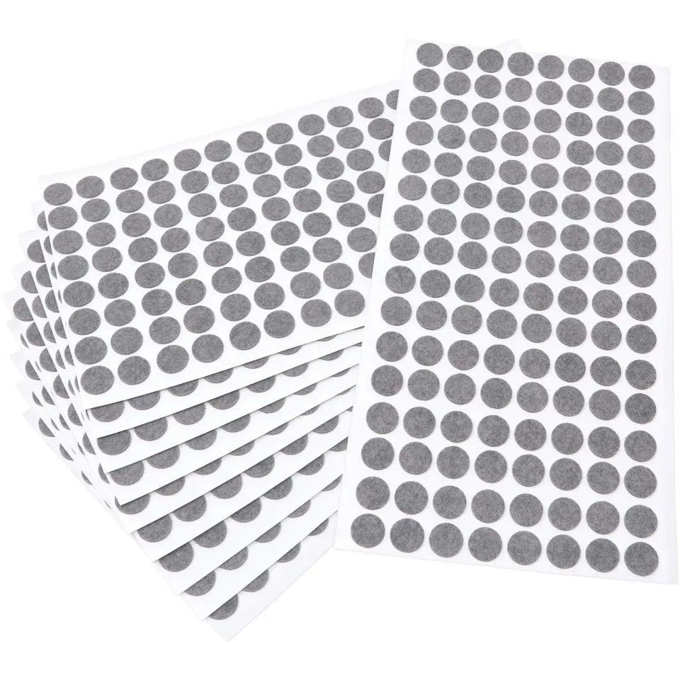 Adsamm Ultrasottili Ø 12 mm Feltrini Autoadesivi 1280 pz Grigi 1,5 mm