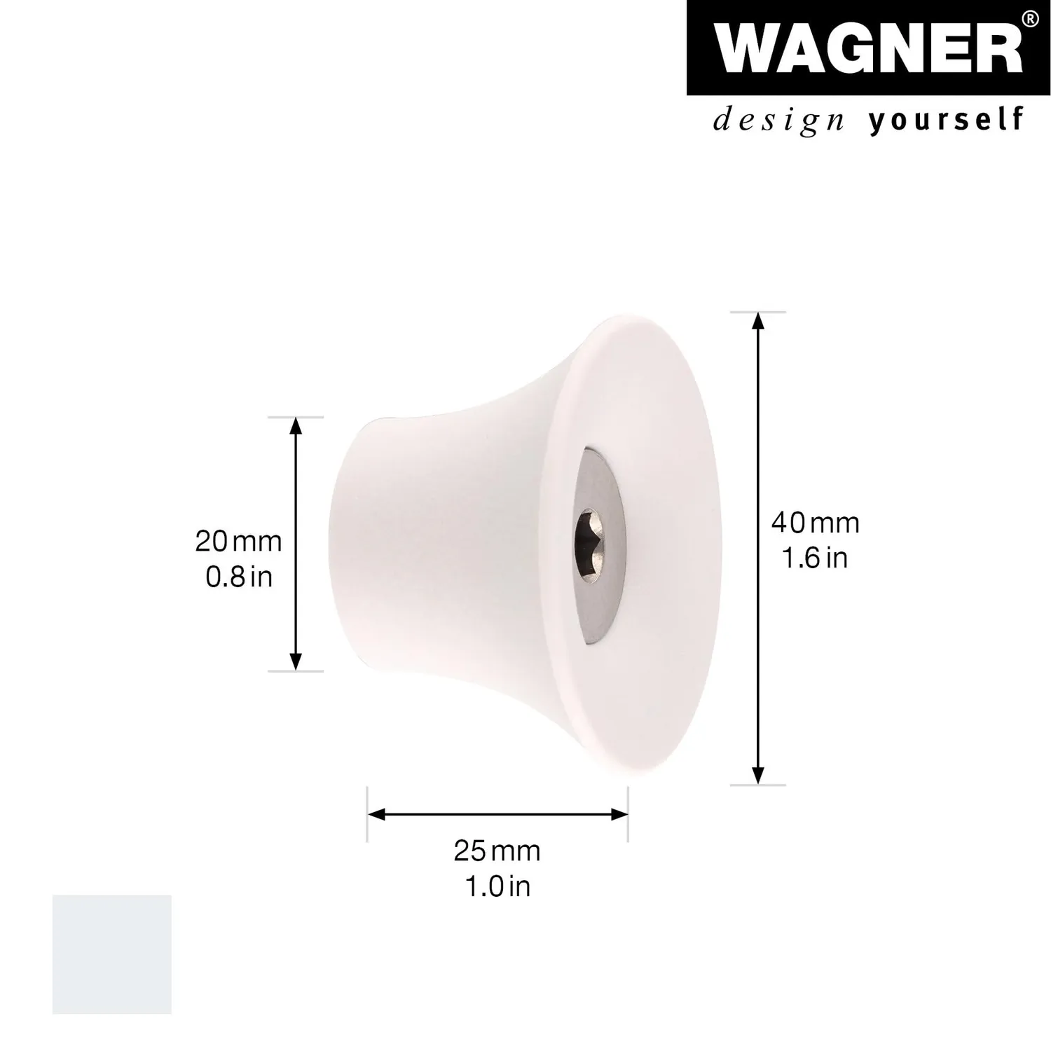 Wagner hooks4home Tulip EH 0313 gancio parete Ø 40 mm grigio chiaro