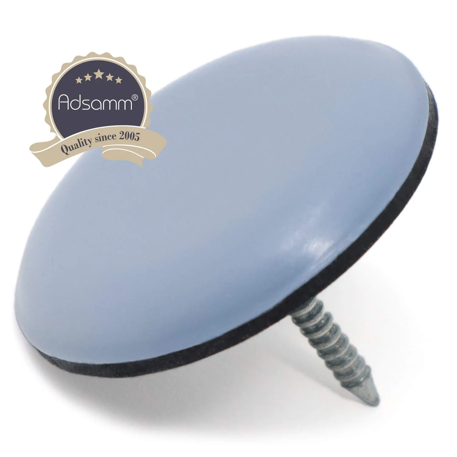 Adsamm 30 mm pattini PTFE con chiodo 100 pz tondi grigi