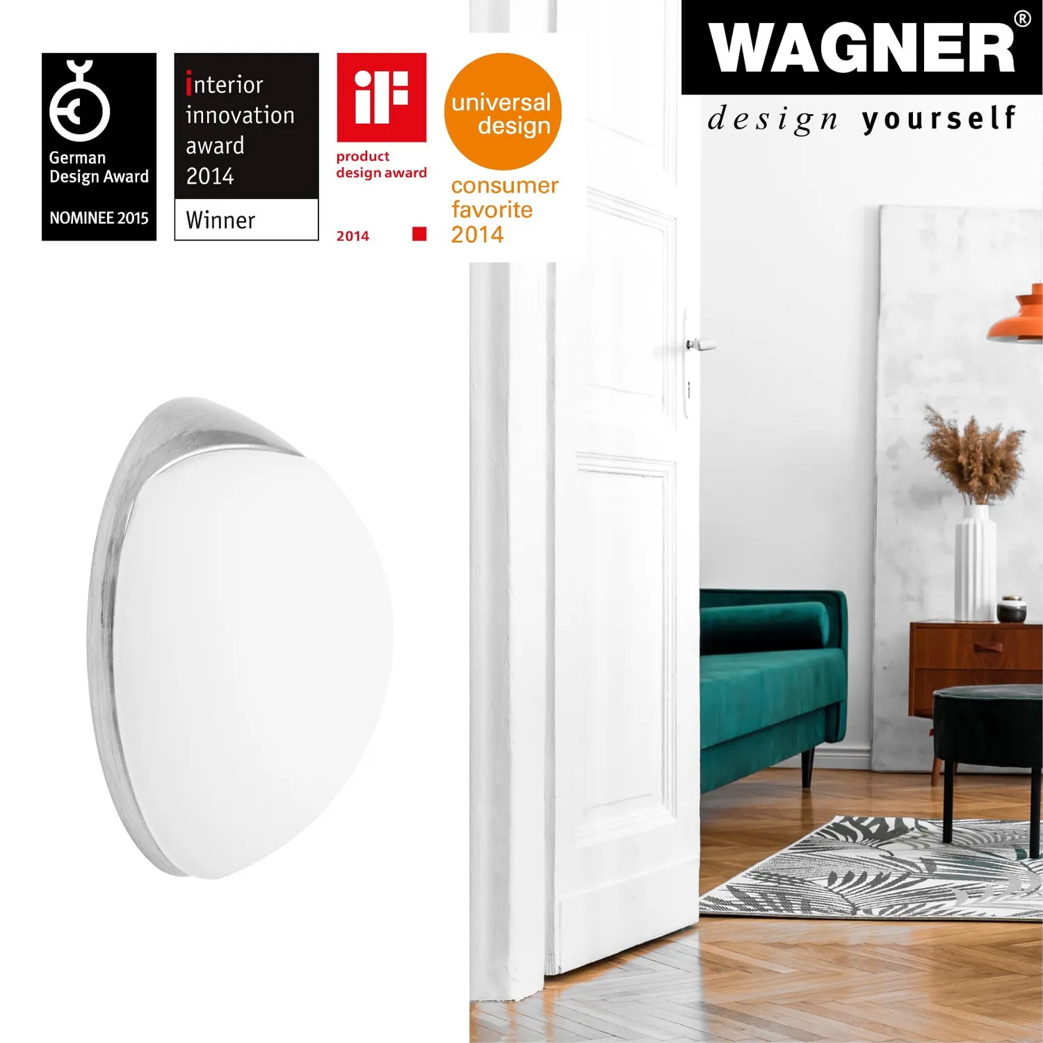 Wagner Fermaporta muro avvitare incollare 38 mm