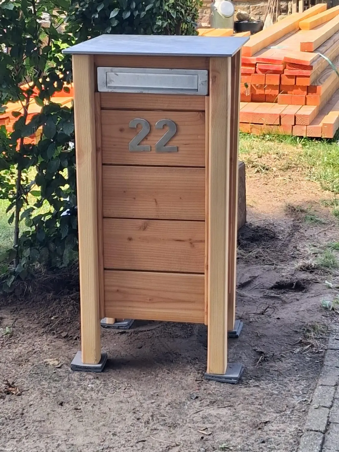 Gedotec sportello lettere inox 1 pezzo 340x76 esterno spazzolato