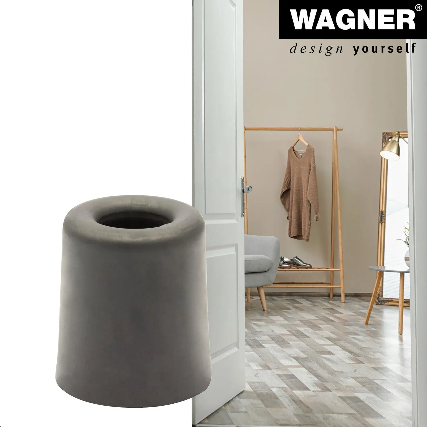 Wagner Vulkano Medium fermaporta avvitare rosso 31x34 mm