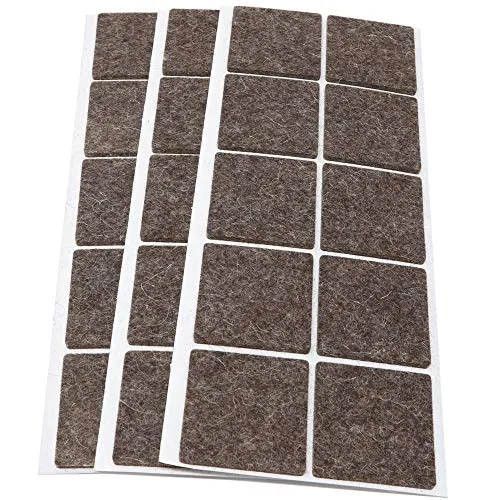 Adsamm Feltrini Quadrati 45x45 mm Marrone 30 Pezzi Lana