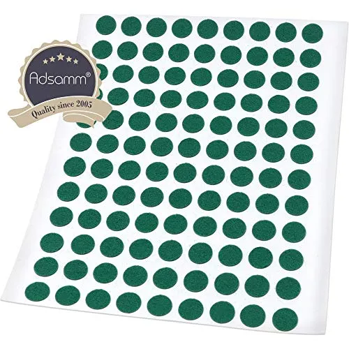 Adsamm Feltrini Ultrasottili Ø10 mm Verdi 108 Pezzi 1,5 mm