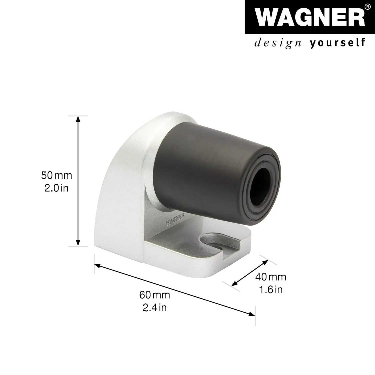 Wagner Hook fermaporta pavimento alu 60x38x50 mm