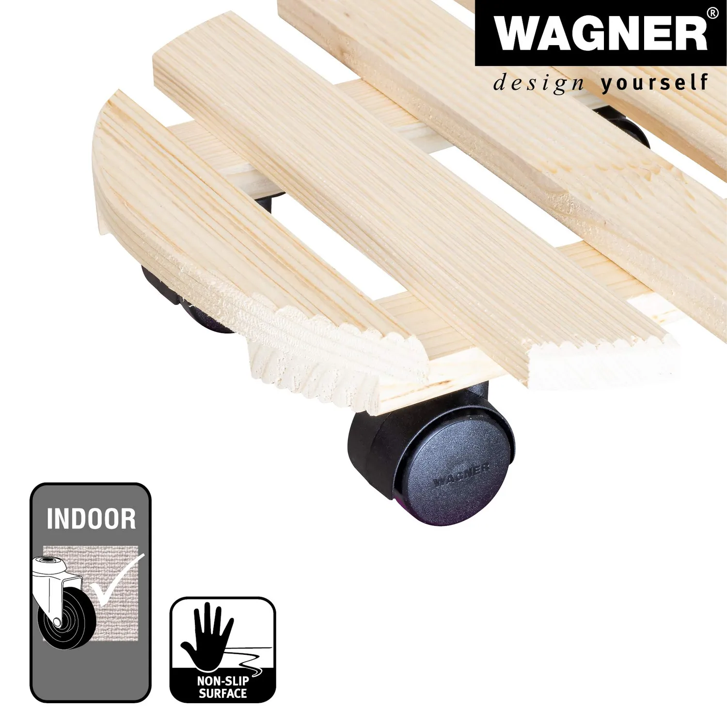 Wagner Country Ø 30 cm carrello piante rotondo naturale