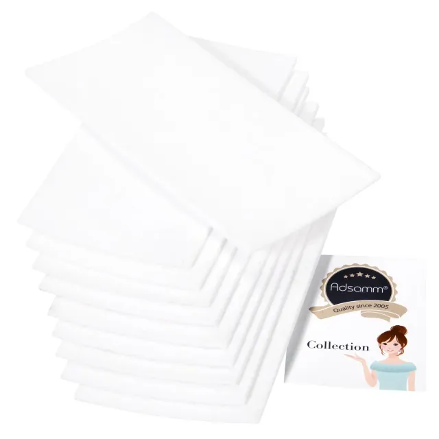 Adsamm Fogli Feltro Autoadesivo 100x200 mm Bianco 10 Pezzi 3,5 mm