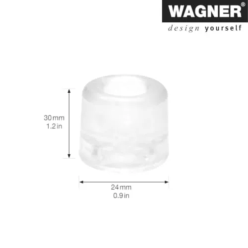 Wagner Vulkano Small fermaporta gomma 30x24mm trasparente