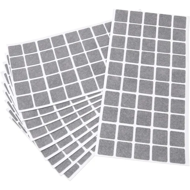 Adsamm ultrasottili feltrini quadrati 20x20 mm grigi 500 pezzi 1,5 mm