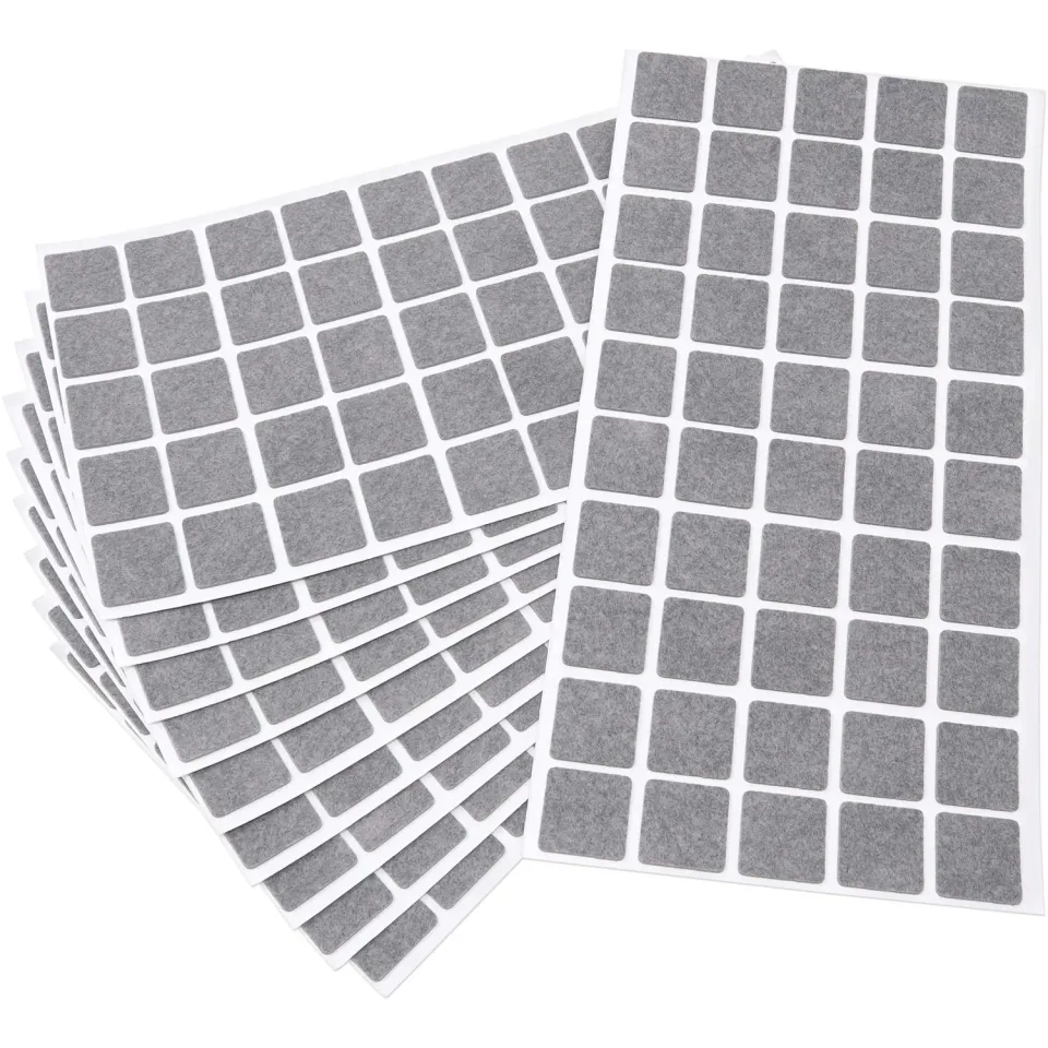 Adsamm ultrasottili feltrini quadrati 20x20 mm grigi 500 pezzi 1,5 mm
