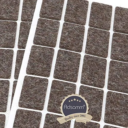 Adsamm Quality 20x30 mm feltrini autoadesivi 84 pezzi marrone