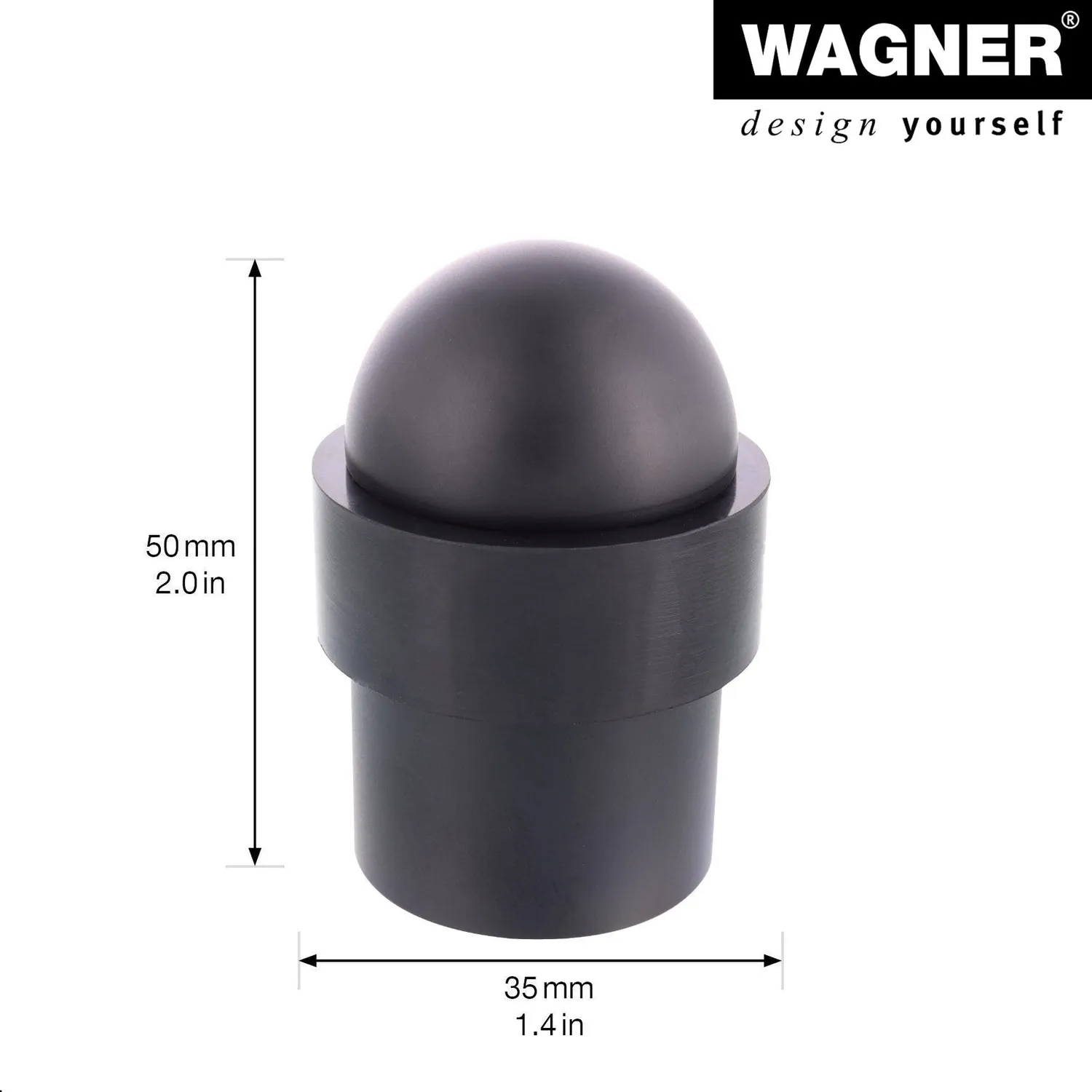 Wagner DOM 15517411 fermaporta metallo nero avvitare
