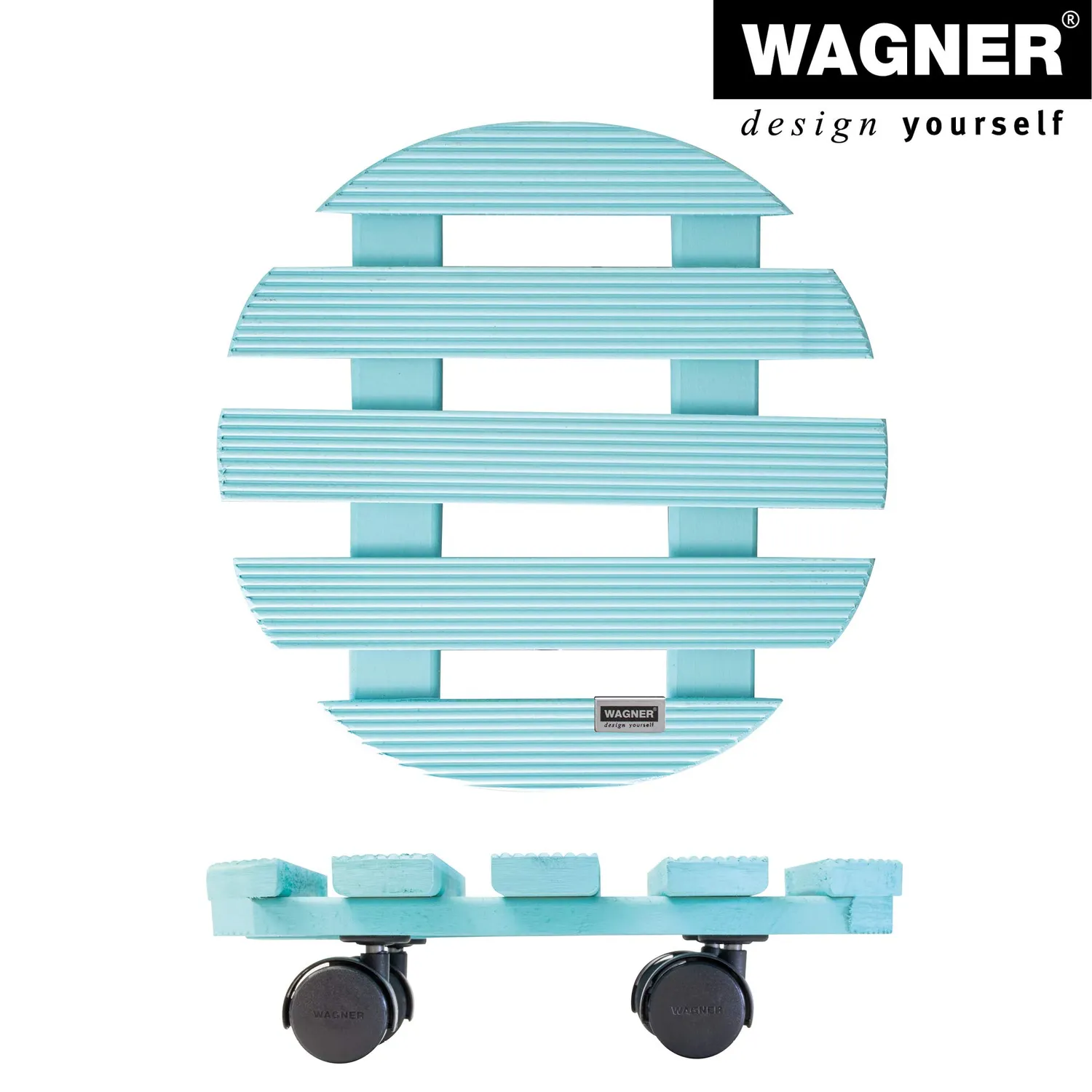 WAGNER Carrello Piante Aqua Splash Legno 30 cm Blu 100 kg