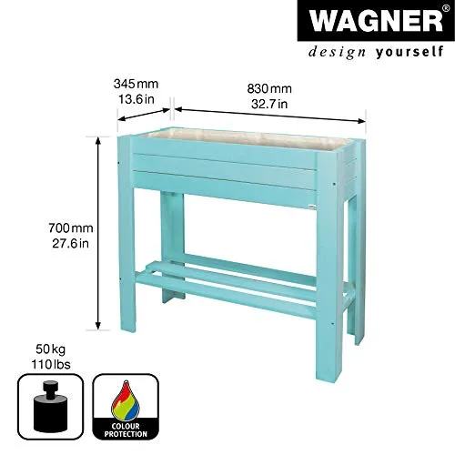 Wagner GreenFamily GreenBOX Light aiuola rialzata aqua 70x83 cm