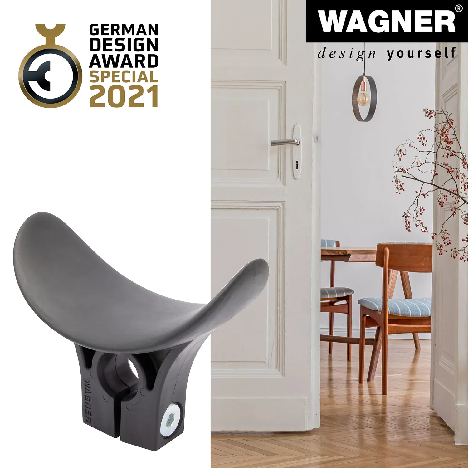 WAGNER Adattatore maniglie antibatterico 105 mm plastica