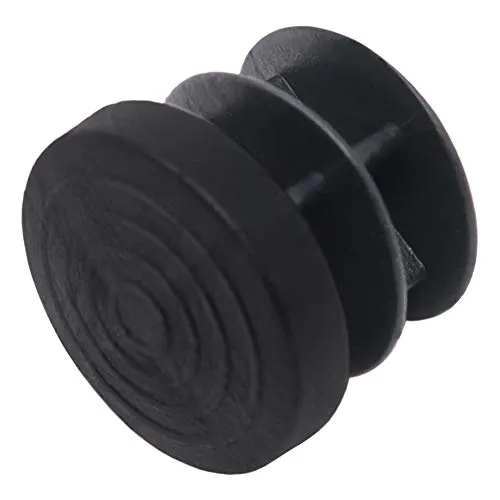 Adsamm Puntali lamellari tondi 16-18 mm tappi neri 16 pezzi