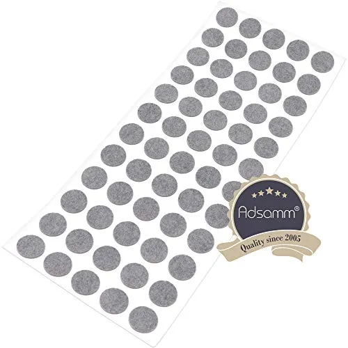 Adsamm feltrini ultrasottili ø 14 mm grigi 60 pezzi 1,5 mm