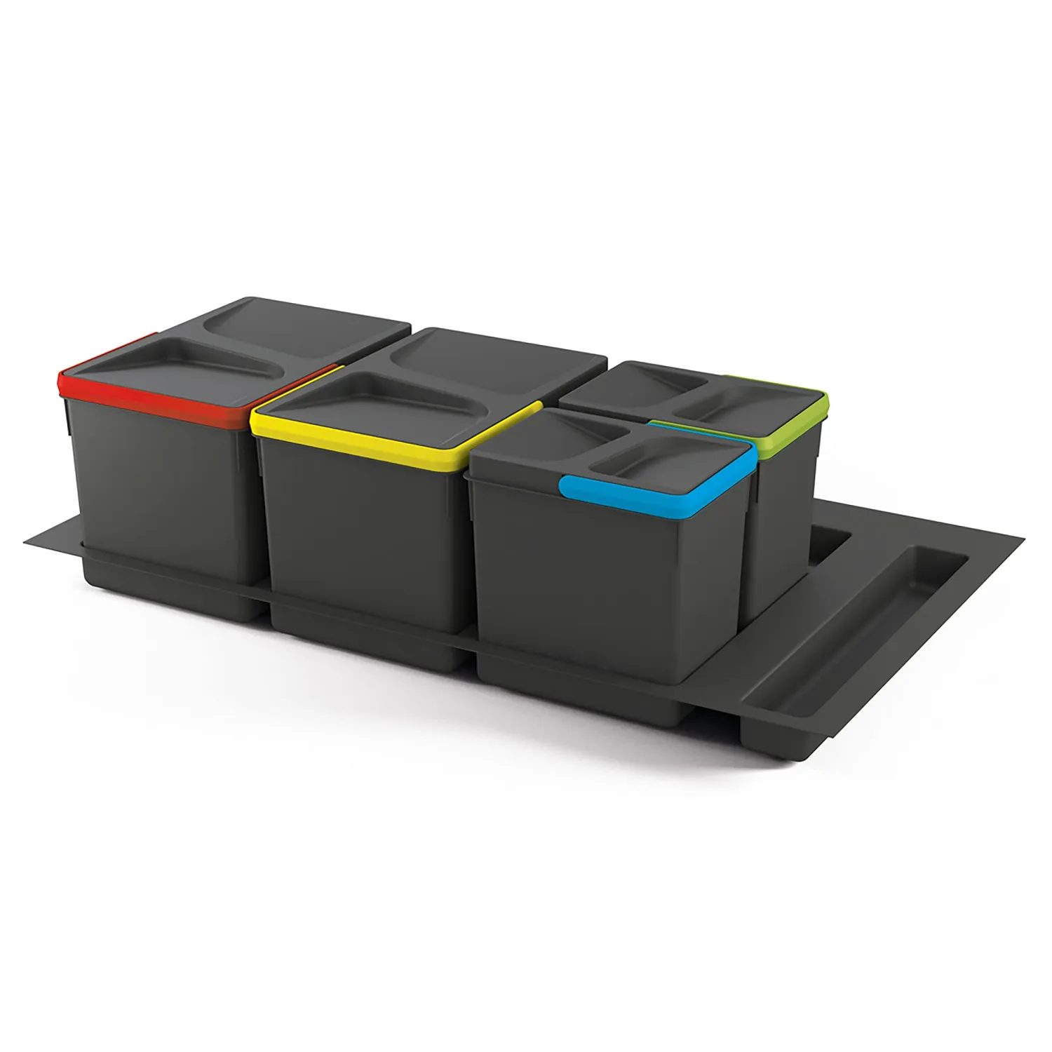 Emuca Harmony pattumiera cassetto 60cm H266 15+7+7 L