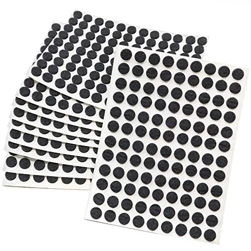 Adsamm Feltrini Autoadesivi Ø10 mm Neri 1080 Pezzi 3,5 mm
