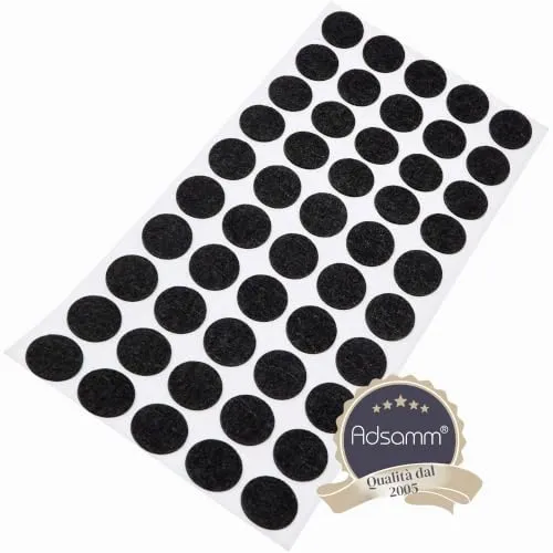 Adsamm Feltrini Ultrasottili Neri 20 mm 50 Pezzi 1,5 mm