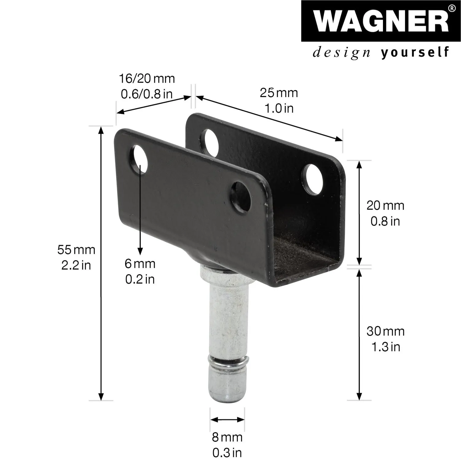 Wagner RO 9188 profilo a U 2 pezzi acciaio zincato