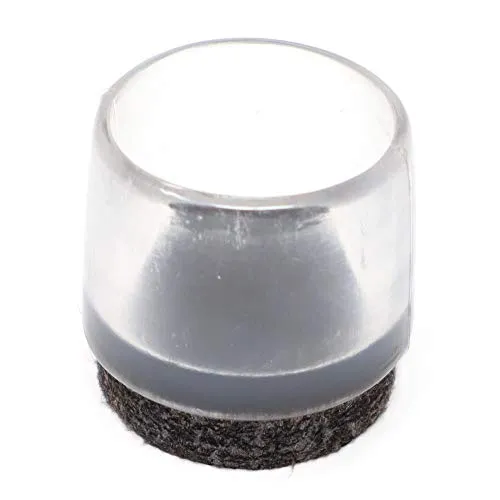 Adsamm Puntali Esterni con Feltro 17-18 mm Trasparenti 32 Pezzi