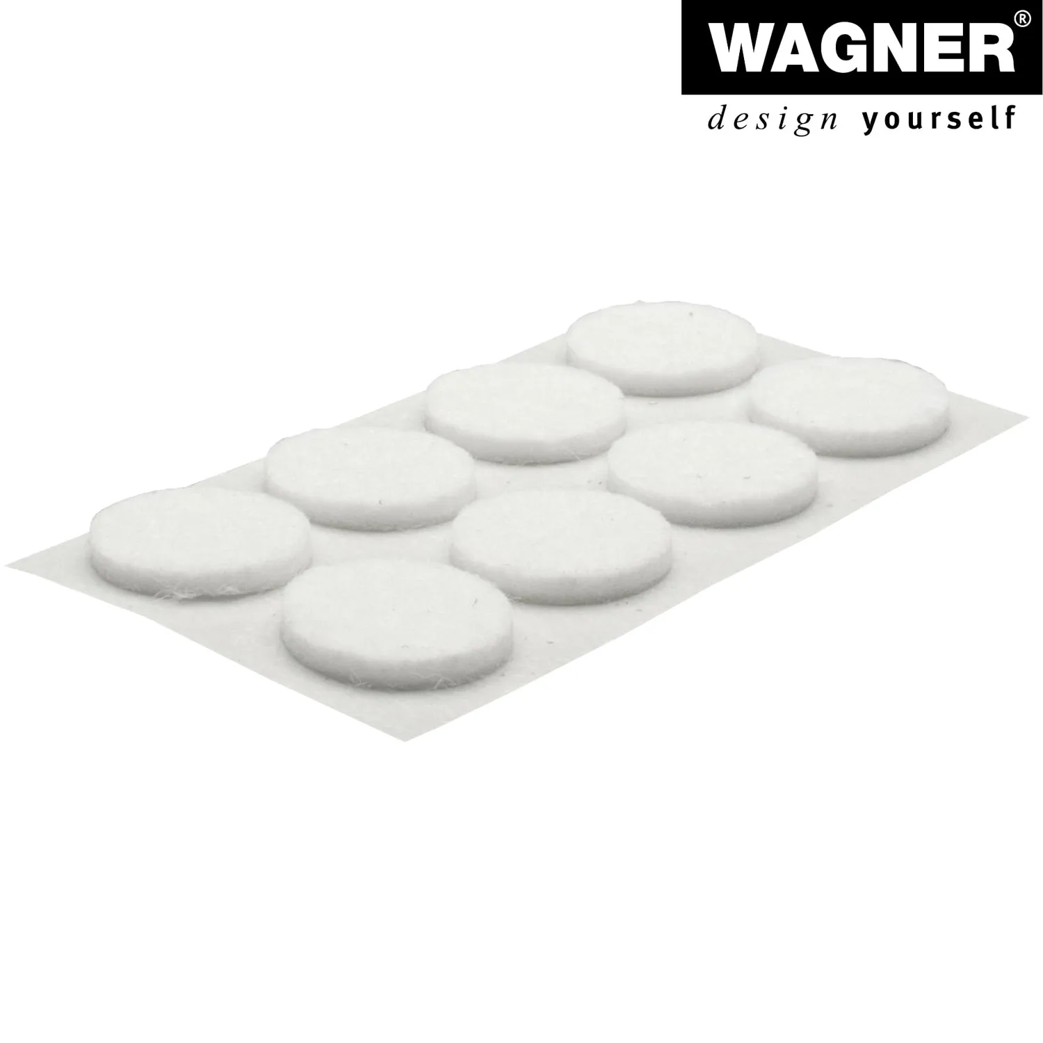 Wagner EH 1217 15121799 feltrini tondi 17 mm 24 pezzi bianchi