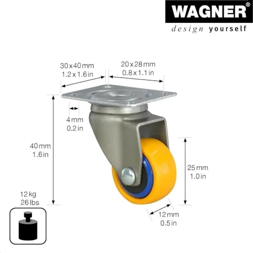 Wagner Design 3C RO 2225 ruota girevole 25 mm multicolore