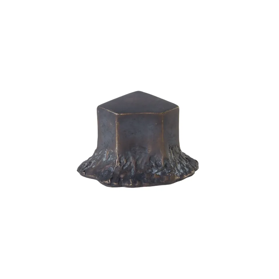NIVA Design Solido Pomello Ottone Nero Geometrico