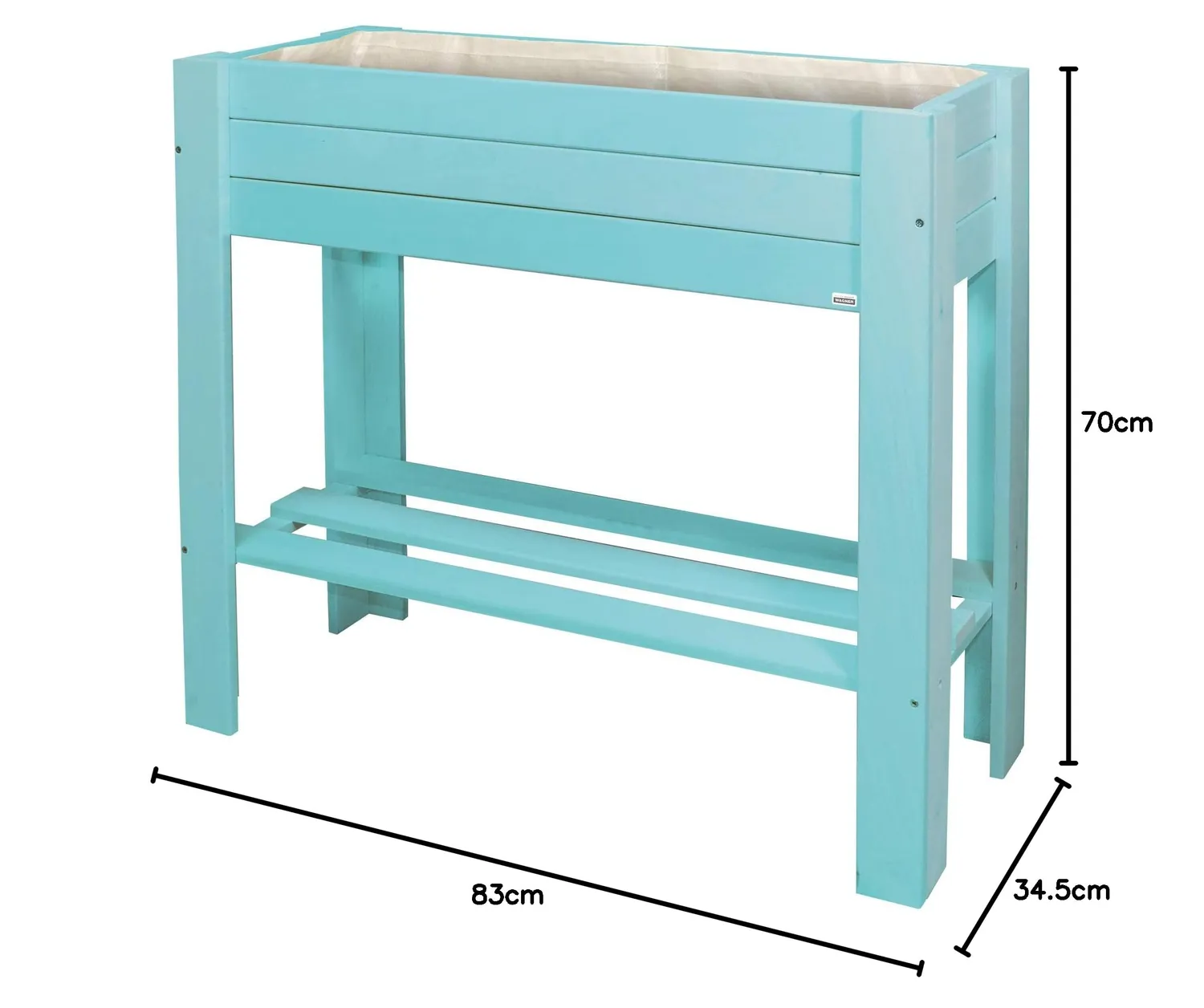 Wagner GreenFamily GreenBOX Light aiuola rialzata aqua 70x83 cm