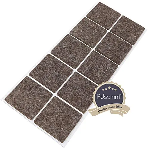Adsamm Feltrini 45x45 mm Marroni 10 Pezzi Lana