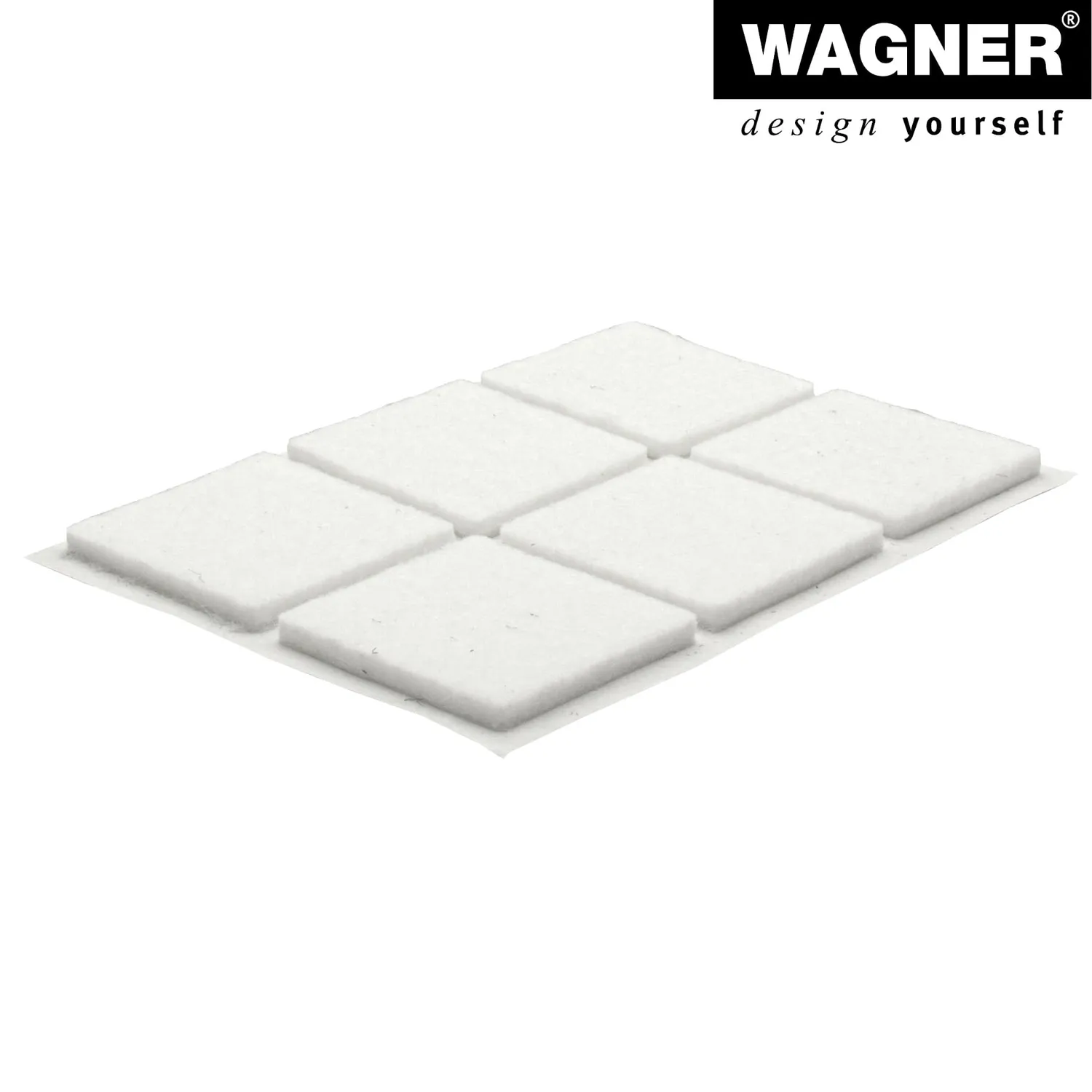 Wagner 15173099 EH 1730 feltrini adesivi quadrati bianchi 12 pezzi