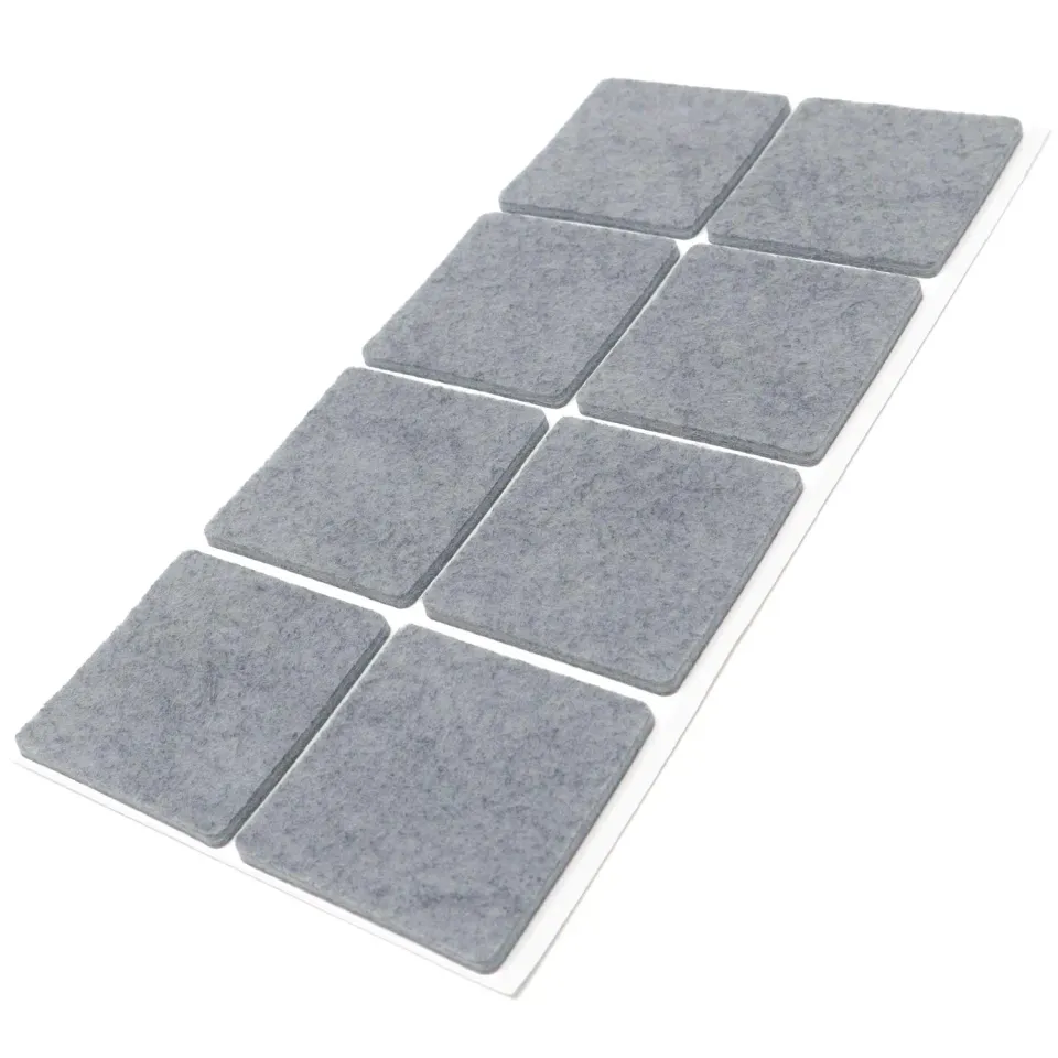Adsamm Feltrini Autoadesivi 50x50 mm Grigio 8 pz Quadrati