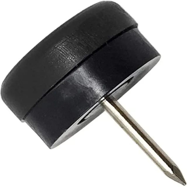 Adsamm Pattini Plastica con Chiodo Neri Ø 20 mm 16 Pezzi