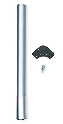 Emuca 2034725 gamba tavolo acciaio alluminio 687-800 mm