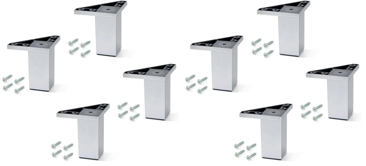 Emuca piedini cucina H 80 mm alluminio set 4 pezzi