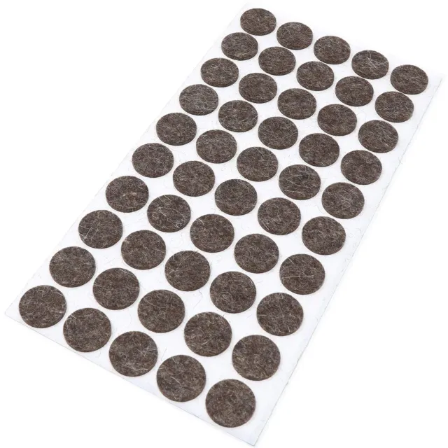 Adsamm feltrini autoadesivi Ø 20 mm marroni 50 pezzi lana