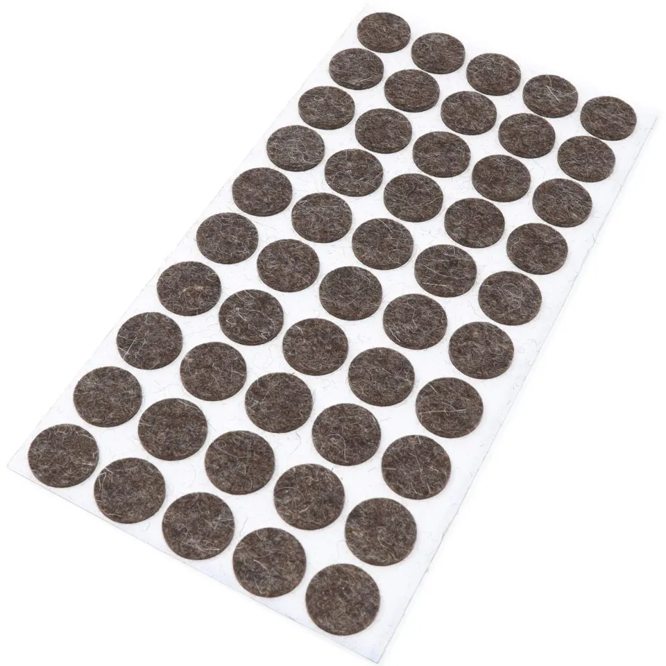 Adsamm feltrini autoadesivi Ø 20 mm marroni 50 pezzi lana