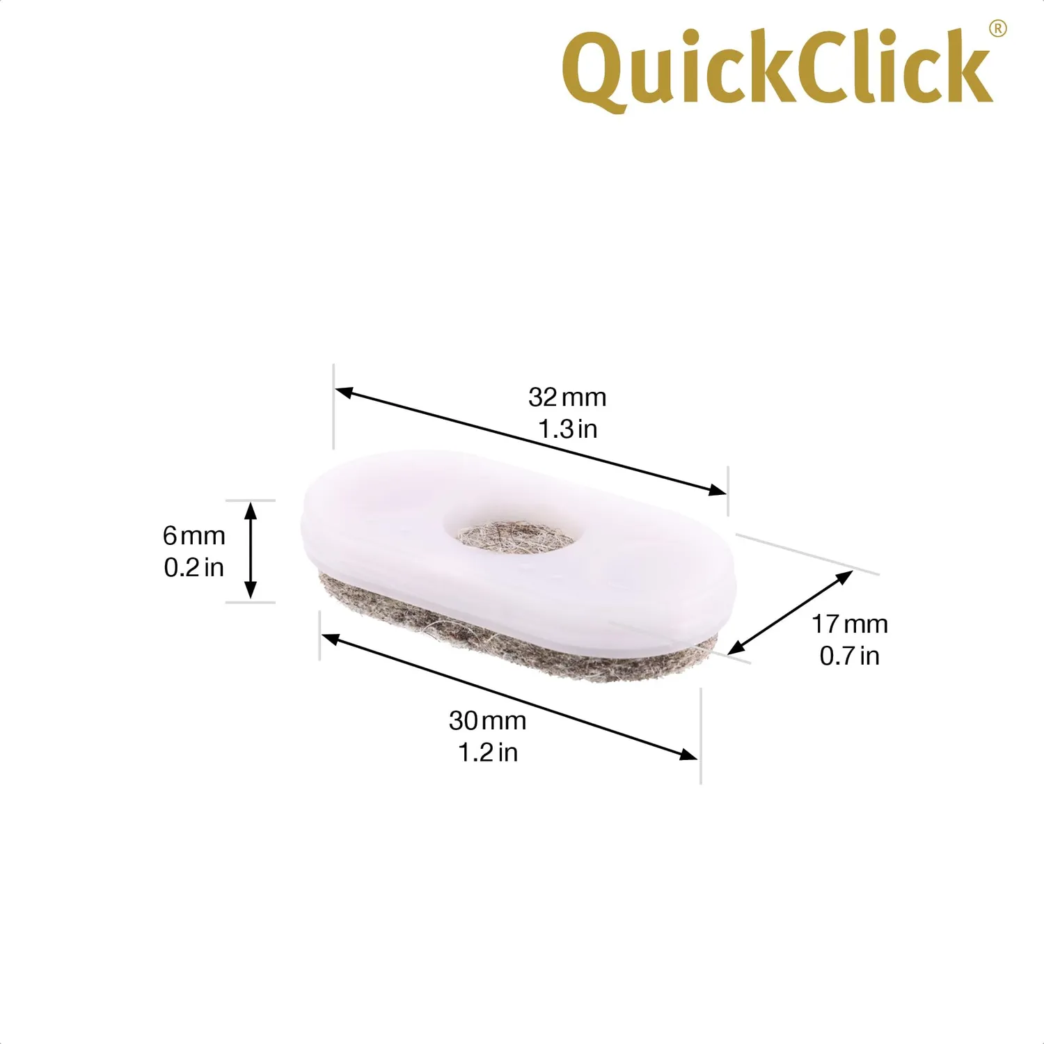 Wagner QuickClick feltrini ricambio Natural 32x17 mm 8 pezzi