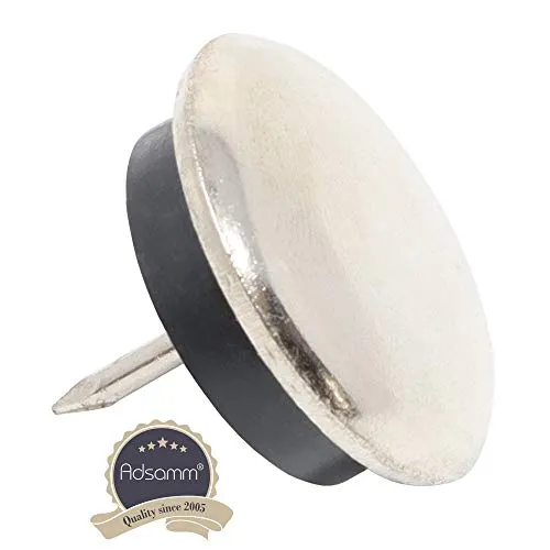 Adsamm pattini metallo con chiodo Ø 30 mm 32 pezzi argento