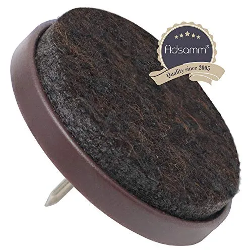 Adsamm Feltrini con Chiodo 35 mm Marroni 4 Pezzi Plastica