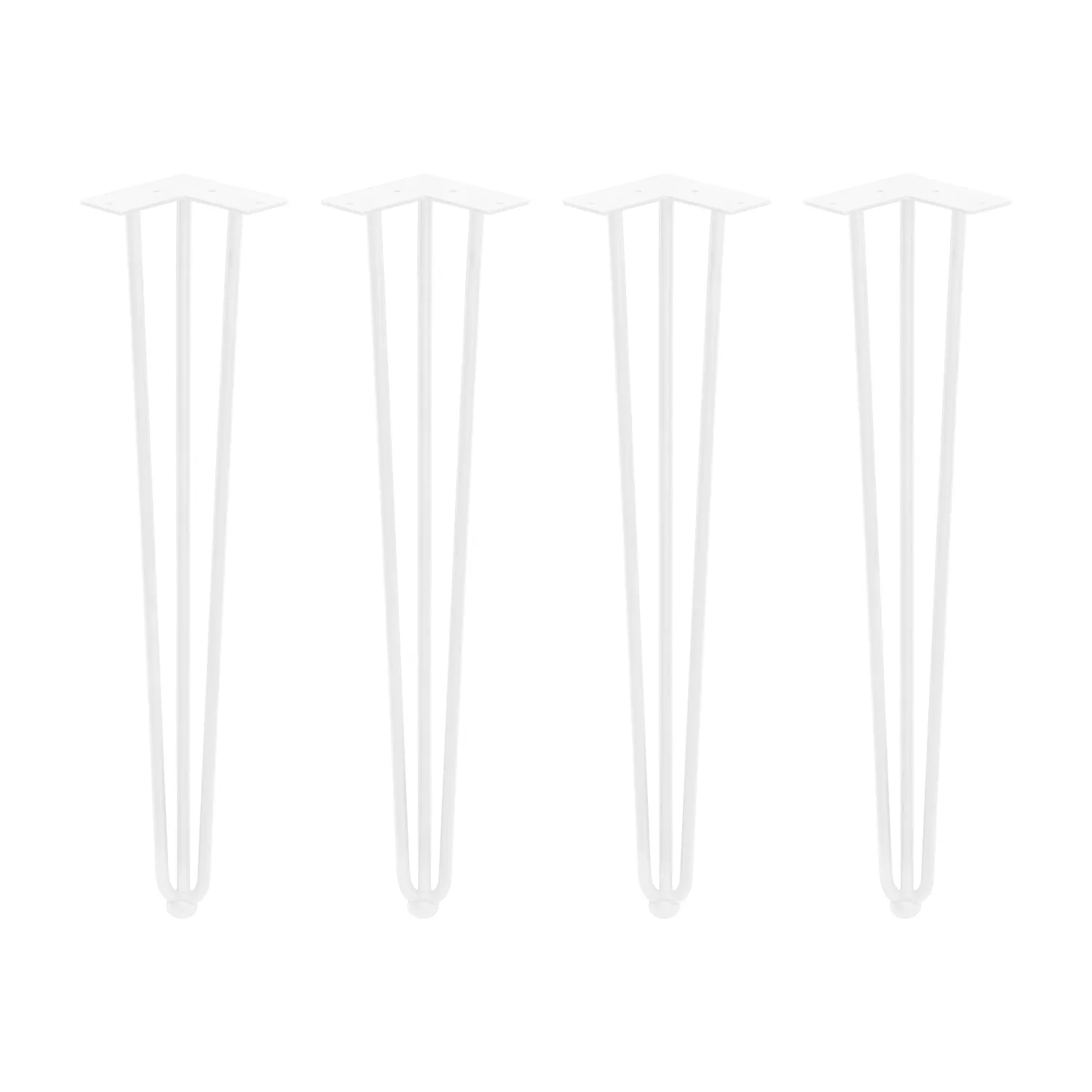 Emuca Hairpin Gambe Tavolo 400mm Nero 4 Pezzi Acciaio