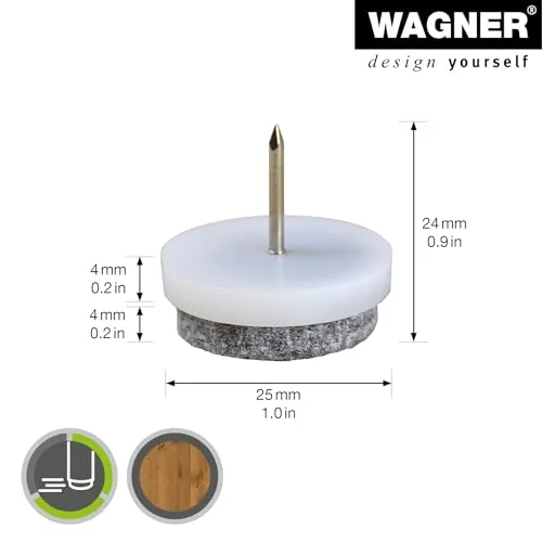 Wagner 15082499 feltrini da inchiodare 4 pezzi bianchi