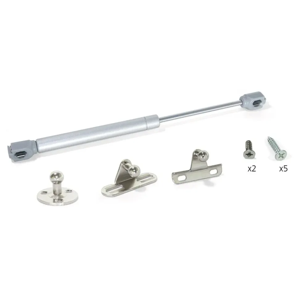 Emuca 1274525 Kit Pistone a Gas 11Kg 80mm 10 Pezzi
