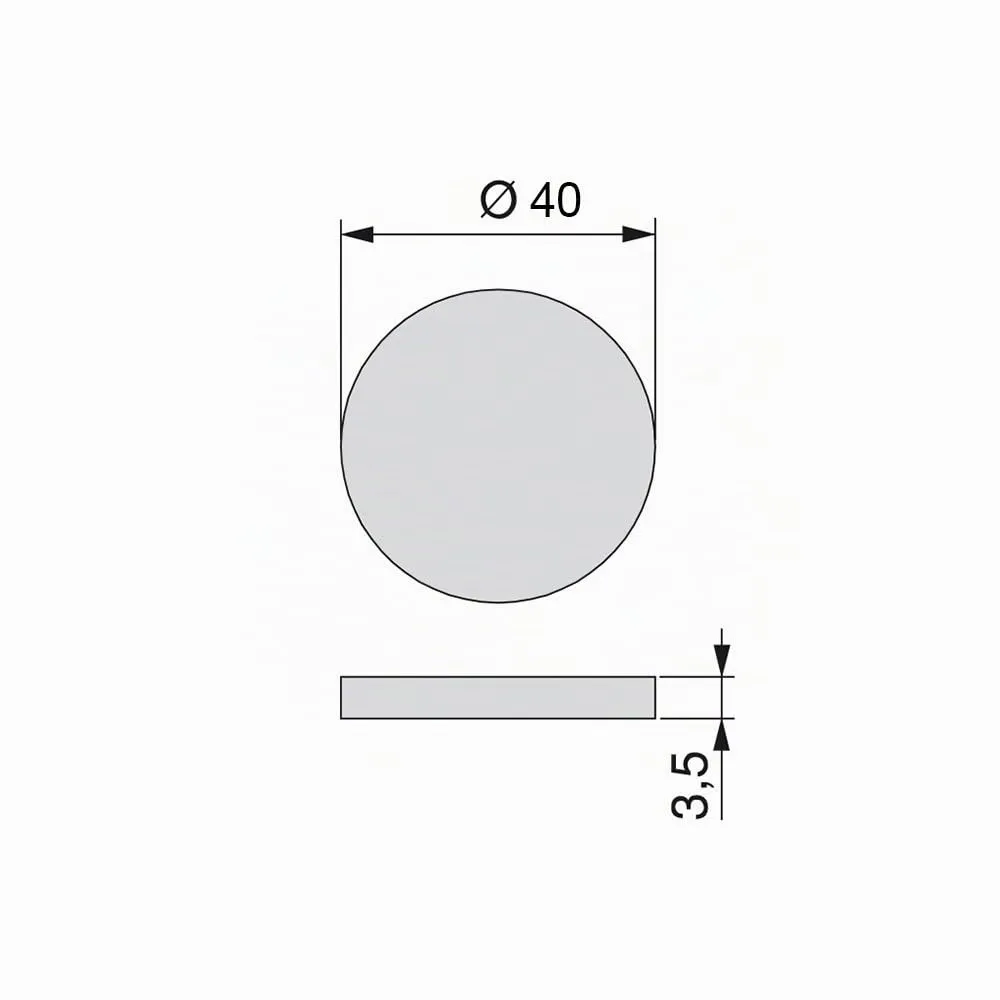 Emuca 2038516 feltrini autoadesivi rotondi ø40 mm marroni 36 pezzi