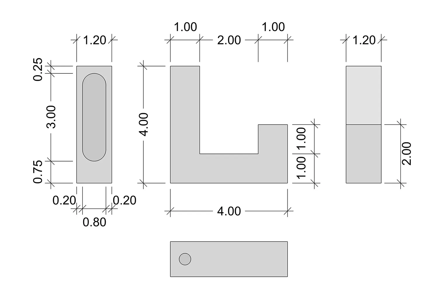Gedotec ganci parete metallo antracite set 2 pezzi